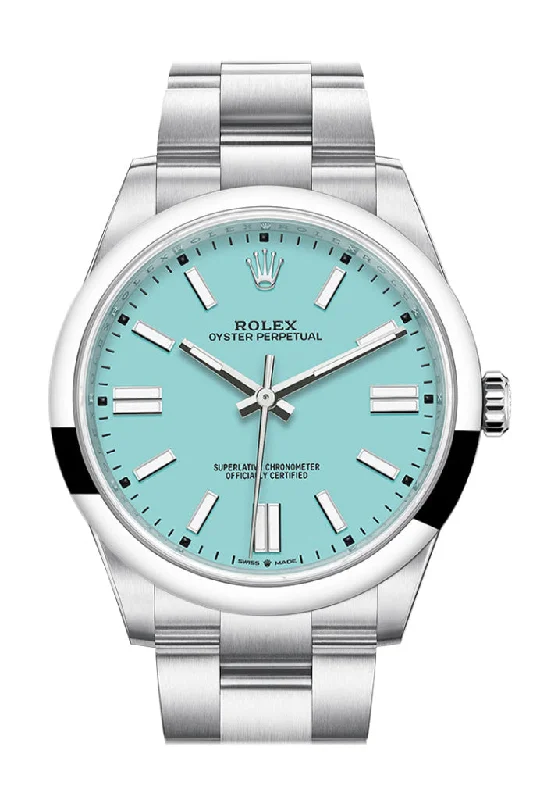 Find Your Perfect Rolex Watch –Rolex Oyster Perpetual 41 Turquoise Dial Oyster Bracelet Watch 124300 DC