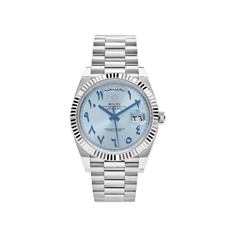 Rolex Watches for Sale Online –Rolex Day-Date 228236 Platinum Ice Blue Arabic Dial