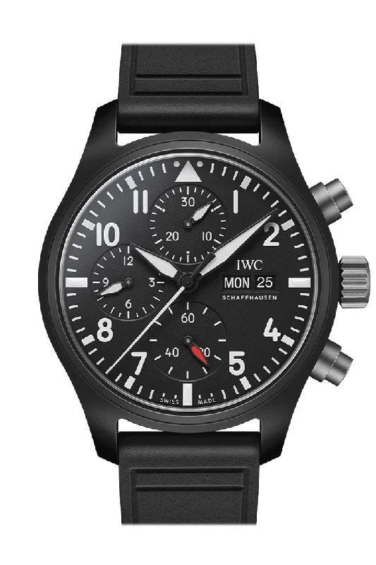 Shop IWC Watches Online –IWC Pilot Chronogragh Top Gun 41 Black Dial Watch  IW389401