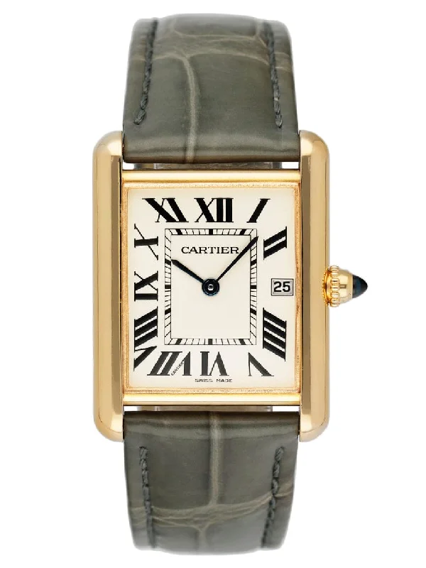 Shop Cartier Watches for Unmatched Quality –Cartier Tank Louis W1529756 18K Yellow Gold Mens Watch