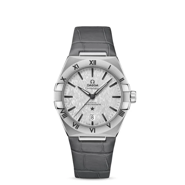 Omega Watches: Precision and Style in Every Model –Omega Constellation 39mm Watch - Ref: 131.13.39.20.06.001 - Rhodium-Grey Index Dial, Grey Rubber Strap