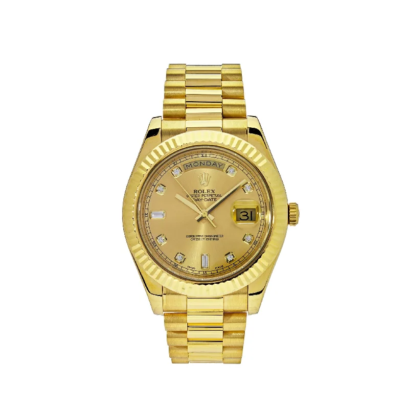 Discover Rolex Watches for the True Watch Collector –Rolex Day-Date 218238 Yellow Gold Champagne Diamond Dial