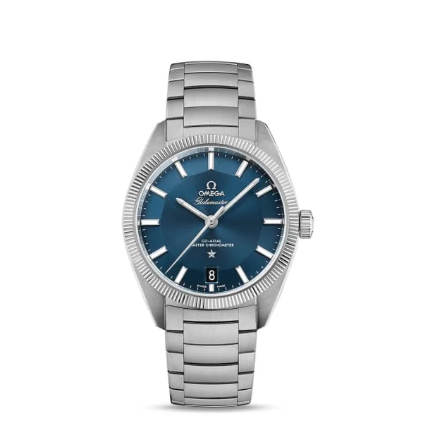 Shop Omega Watches for Iconic Swiss Designs –Omega Constellation 39mm Watch - Ref: 130.30.39.21.03.001 - Blue Index Dial, Stainless Steel Bracelet