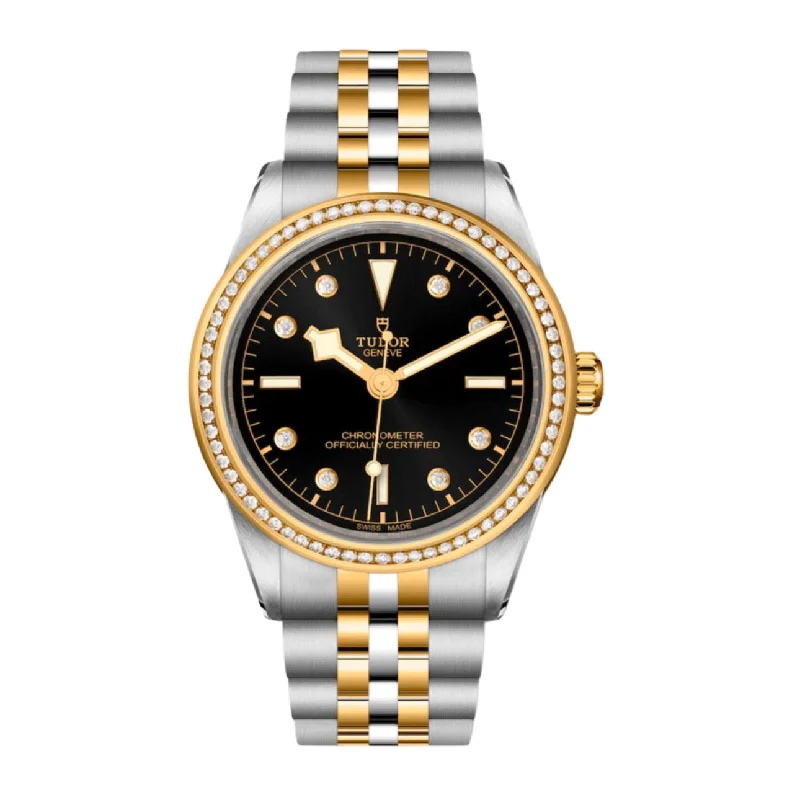 Tudor Watches: A Legacy of Swiss Timekeeping –Tudor Black Bay 39 S&G | Steel and yellow gold bracelet | Black Diamond Dial Diamond Bezel | Men's Watch ref. M79673-0005