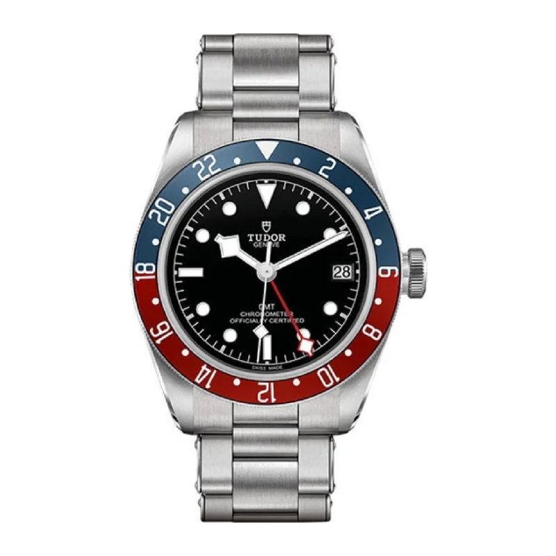 Discover Tudor Watches for the Ultimate Luxury Look –Tudor Black Bay GMT 41mm | riveted steel bracelet | black domed Dial | Men's Watch ref. M79830RB-0001