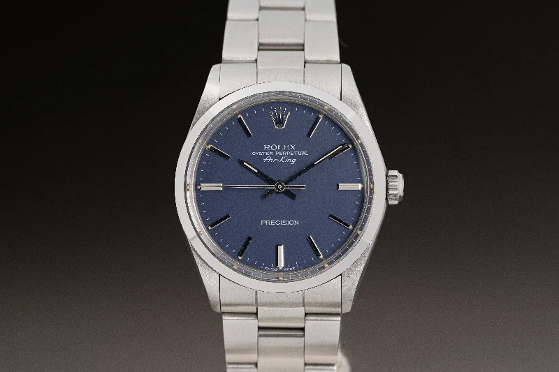 Iconic Rolex Watches for Every Collector –1987 Rolex Oyster Perpetual Air King 5500 Blue Dial Smooth Bezel