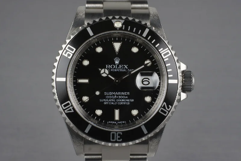 Discover Classic Rolex Timepieces Now –2007 Rolex Submariner 16610 with Box and Papers