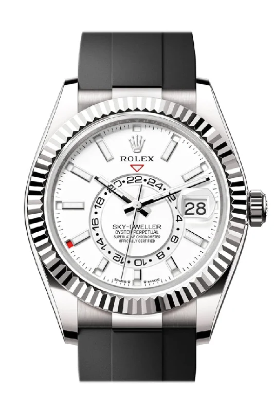 Buy Rolex Watches with Confidence –Rolex Sky Dweller 42 White Dial White Gold Mens Watch 336239