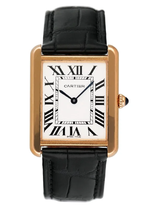 Cartier Watches: Designed for the Sophisticated –Cartier Tank Solo W5200025 18K Rose Gold Watch