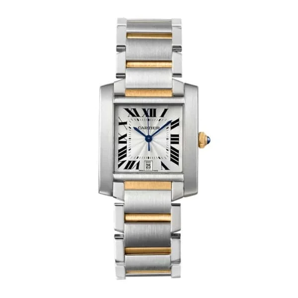 Cartier Watches: The Perfect Luxury Investment –Cartier Tank Francaise 36.5mm - Ref: W51005Q4 Silver Roman Dial, Two Tone Stainless Steel & 18K Yellow Gold Bracelet