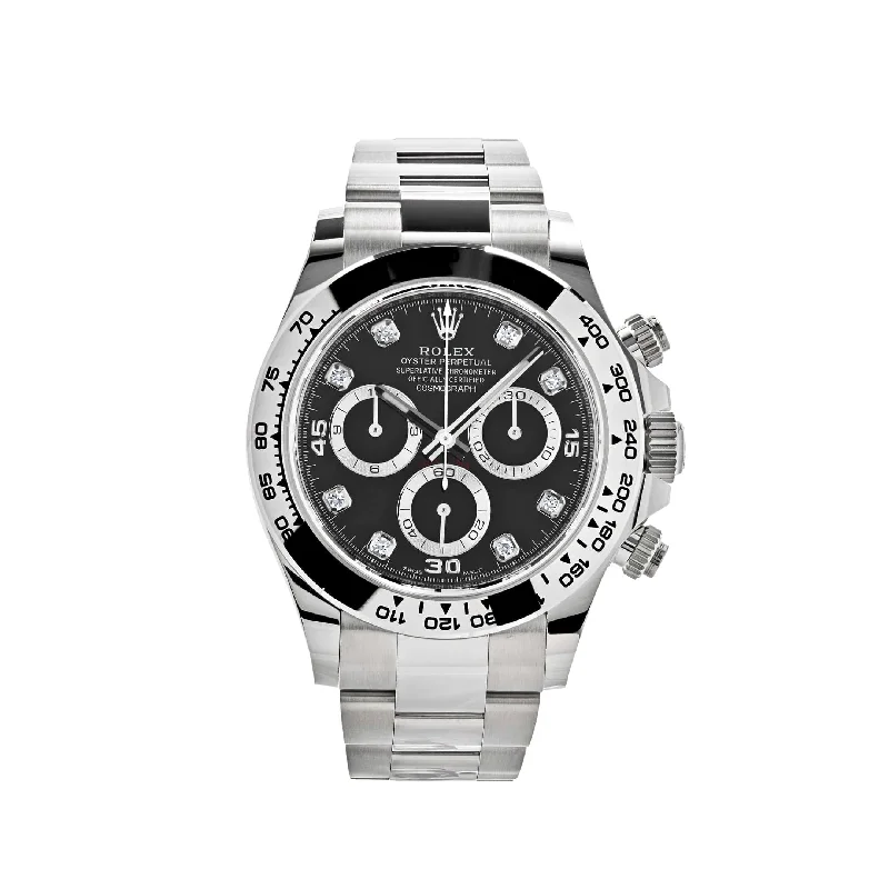 Shop Rolex Watches with Impeccable Quality –Rolex Daytona 116509 White Gold Black Diamond Dial