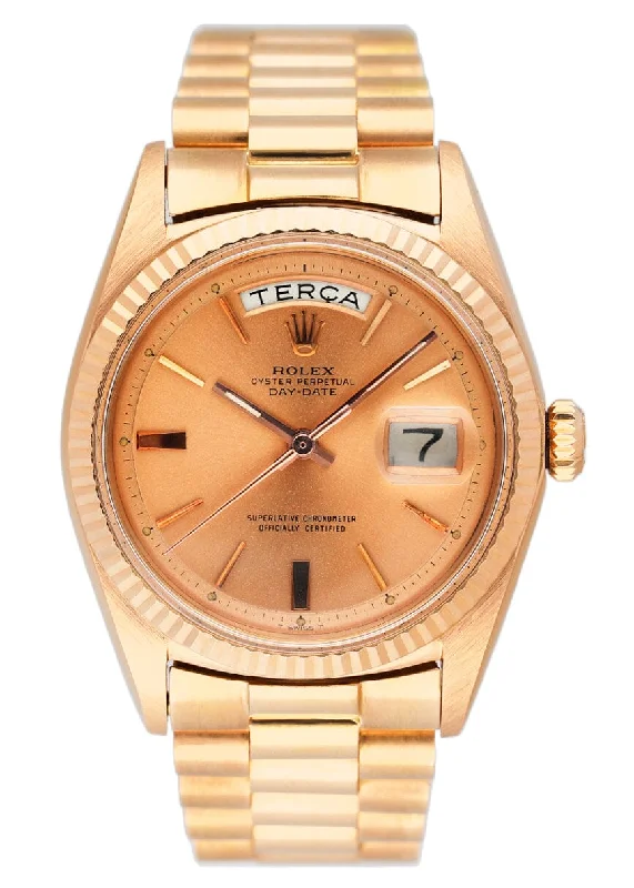 Shop for Rare Rolex Models –Rolex Day-Date 1803 Pink Dial 18K Rose Gold Mens Watch