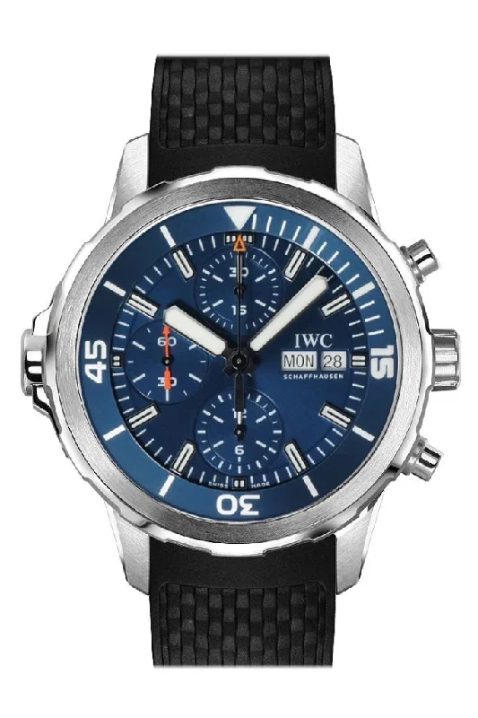 Find Your Perfect IWC Watch –IWC Aquatimer Chronograph Blue Dial Black Rubber Men's Watch IW376805