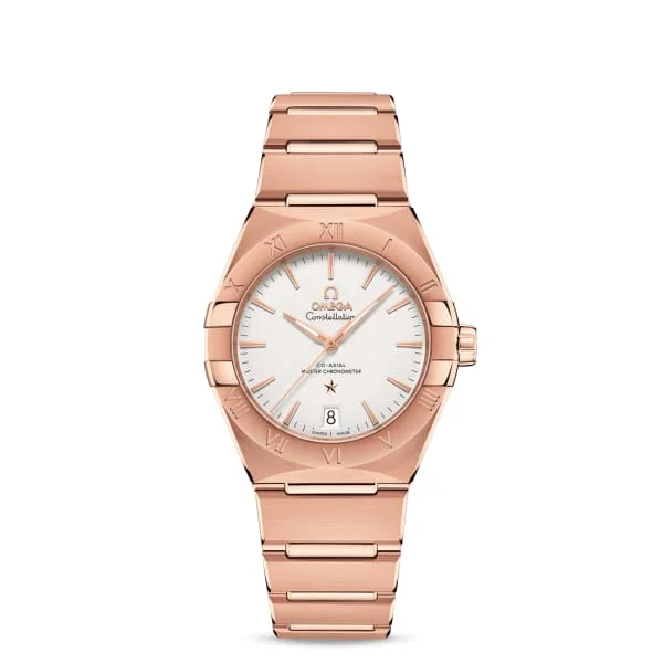 Shop Omega Watches for Iconic Models –Omega Constellation 36mm Watch - Ref: 131.50.36.20.02.001 - Silver Index Dial, 18K Rose Gold Bracelet