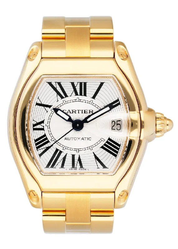 Explore the Best Cartier Watches for Investment –Cartier Roadster Large W62005V1 18K Yellow Gold Mens Watch Box Papers