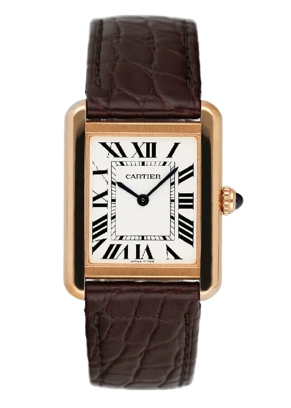 Find Exclusive Cartier Models for Timeless Style –Cartier Tank Solo W5200024 18K Rose Gold Watch Box Papers