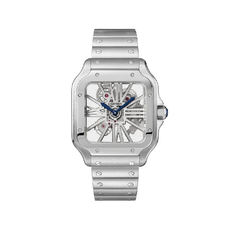 Shop Cartier Watches for Unrivaled Style –Santos de Cartier Skeleton WHSA0015 Stainless Steel