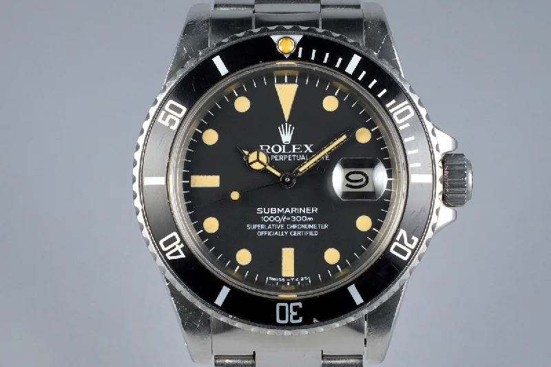 Discover the Ultimate Rolex Watch Collection –1981 Rolex Submariner 16800 Matte Dial