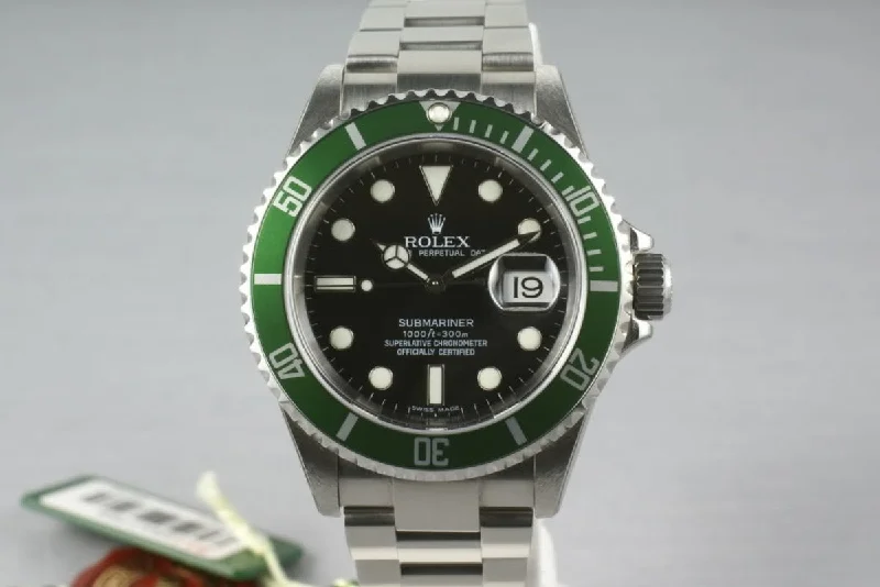 Swiss Rolex Watches for Precision Lovers –Rolex Green Submariner Ref: 16610V Z Serial 5oth Anniversary