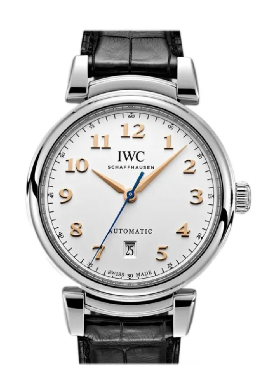 Shop IWC Watches for the Ultimate Prestige –IWC Da Vinci Silver Dial Automatic Leather 40.4mm Men's Watch IW356601