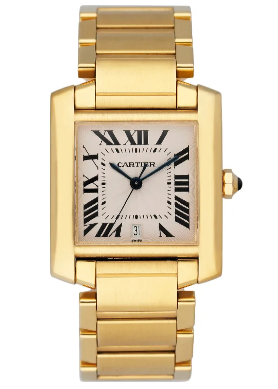 Shop Cartier Watches for Unmatched Quality –Cartier Tank Francaise 1840 18K Yellow Gold Mens Watch