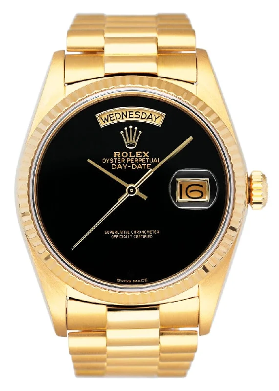 Rolex Watches: Luxury Timepieces for the Modern Age –Rolex Day Date 18038 Onyx Dial Mens Watch