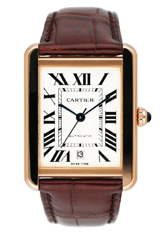 Discover Cartier Watches with Timeless Design –Cartier Tank Solo W5200026 18K Rose Gold Mens Watch