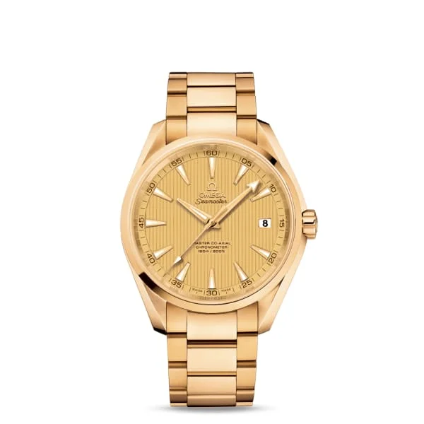 Omega Watches: Crafted for Ultimate Luxury –Omega Seamaster 42mm Watch - Ref: 231.50.42.21.08.001 - Champagne Index Dial, 18K Yellow Gold Bracelet