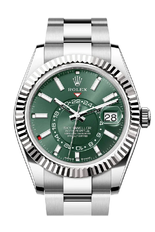 Discover Rolex Timepieces for Your Collection –Rolex Sky Dweller 42 Mint Green Dial Stainless Steel Oyster Mens Watch 336934