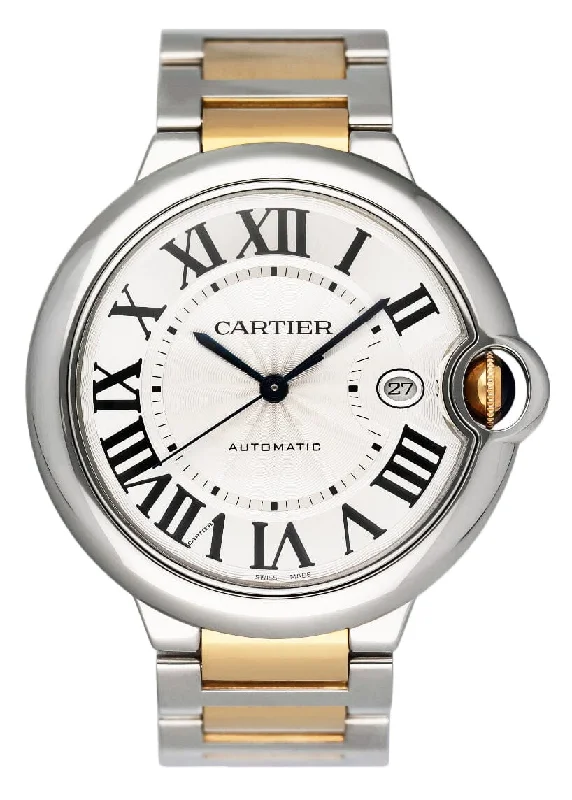 Cartier Watches: Timeless Elegance –Cartier Ballon Bleu W2BB0022 SilverDial Mens Watch Box Papers