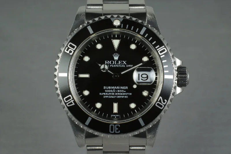 Timeless Rolex Watches Available Now –1999 Rolex Submariner 16610 with Box and Papers