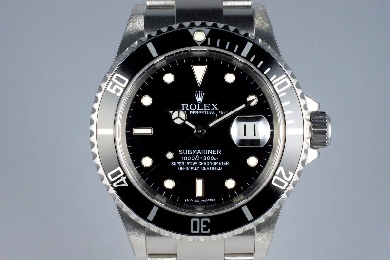 Shop Rolex Watches for Timeless Craftsmanship –2006 Rolex Submariner 16610 with Box and Papers