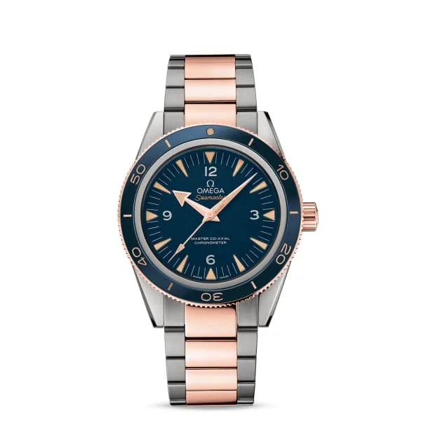 Omega Watches: A Legacy of Swiss Timekeeping –Omega Seamaster 41mm Watch - Ref: 233.60.41.21.03.001 - Blue Index Dial, Two Tone Stainless Steel & 18K Rose Gold Bracelet