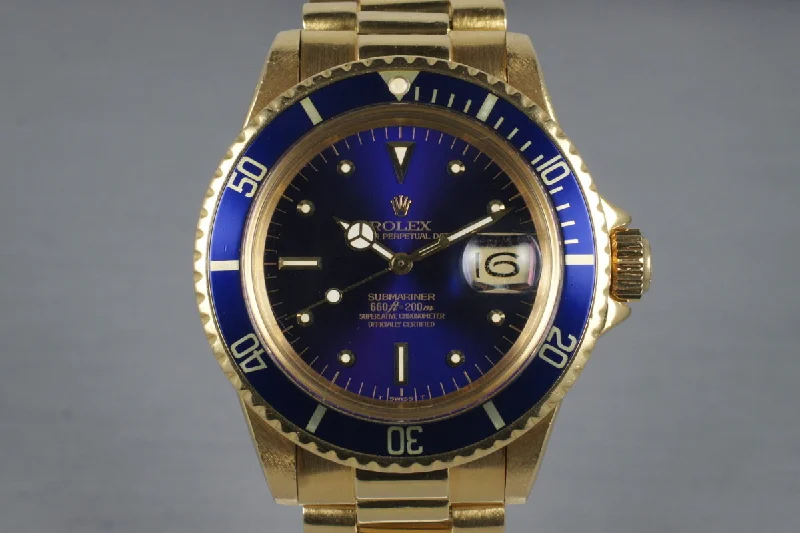 Discover the Craftsmanship of Rolex Watches –1969 Rolex YG Submariner 1680 with Blue Dial