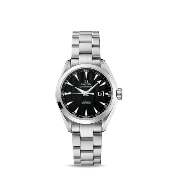 Shop Omega Watches for Timeless Design –Omega Seamaster 34mm Watch - Ref: 231.10.34.20.01.001 - Black Index Dial, Stainless Steel Bracelet