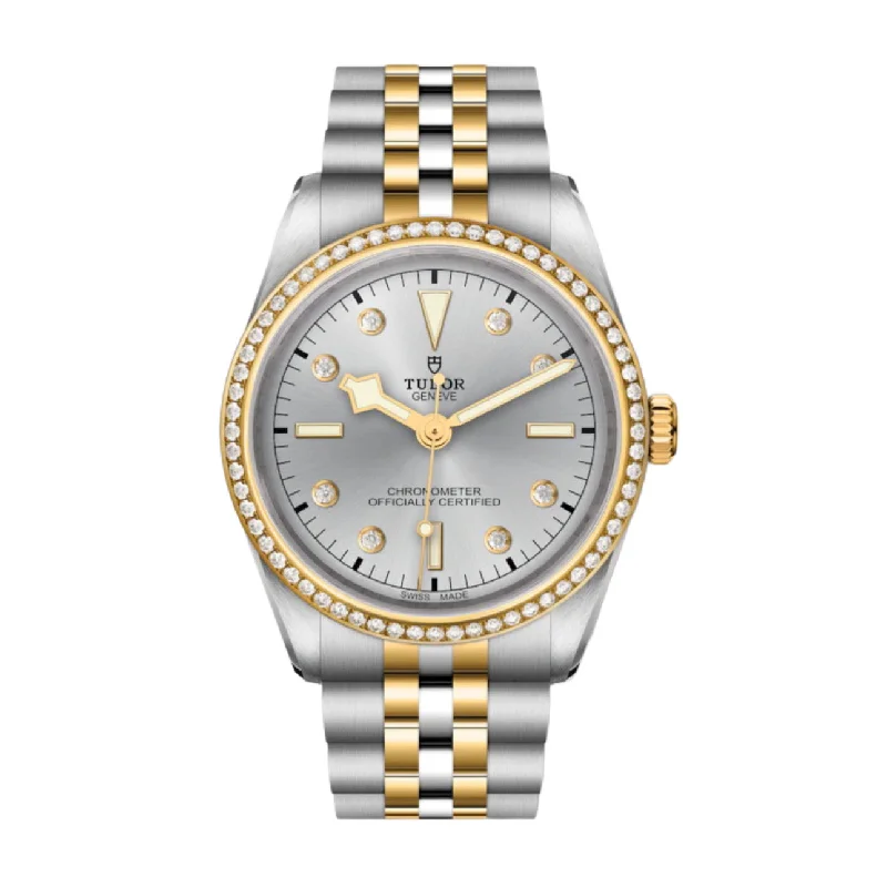 Tudor Watches: A True Symbol of Swiss Excellence –Tudor Black Bay 36 S&G | Steel and yellow gold bracelet | Silver Dial Diamond Bezel | Men's Watch ref. M79653-0006