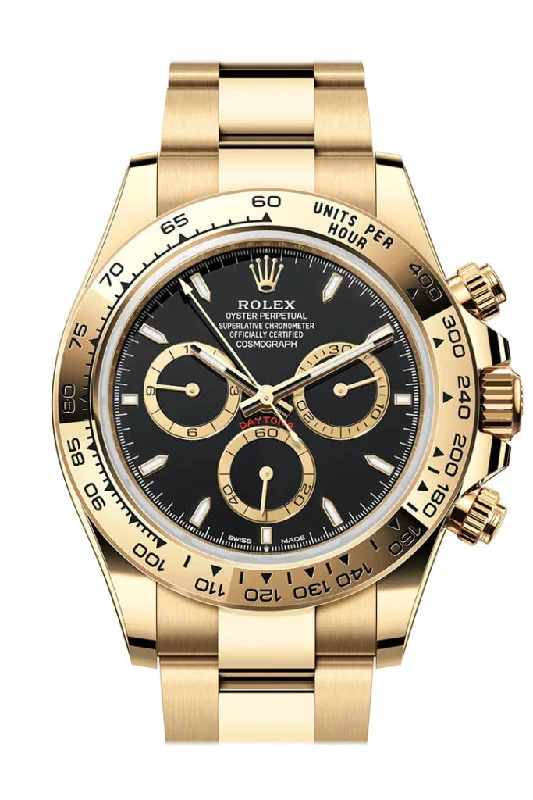 Shop Rolex Watches for Iconic Designs –Rolex Daytona 40 Black Dial Yellow Gold Mens Watch 126508