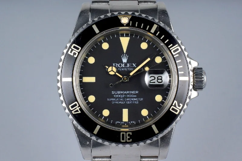 Explore Limited Edition Rolex Watches –1982 Rolex Submariner 16800 with Box and Papers