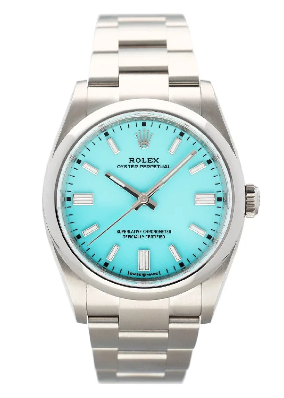 Invest in a Rolex Watch Today –Rolex Oyster Perpetual 126000 Tiffany Dial Mens Watch Box Papers