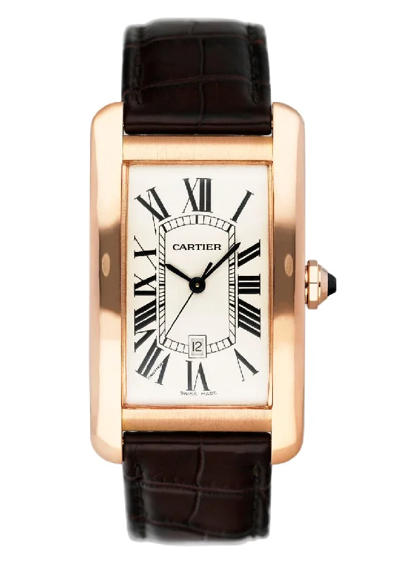 Cartier Watches: Elegance for the Modern Collector –Cartier Tank Americaine Large W2609156 18K Rose Gold Watch