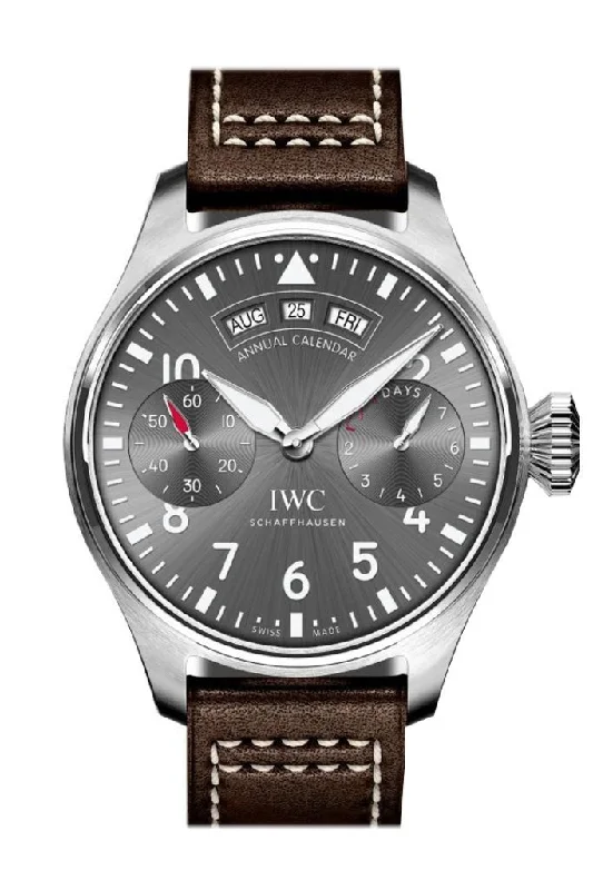 Shop IWC Watches for Timeless Luxury –IWC Big Pilots Annual Calendar Spitfire Automatic Grey Dial 42mm Men's Watch IW502702