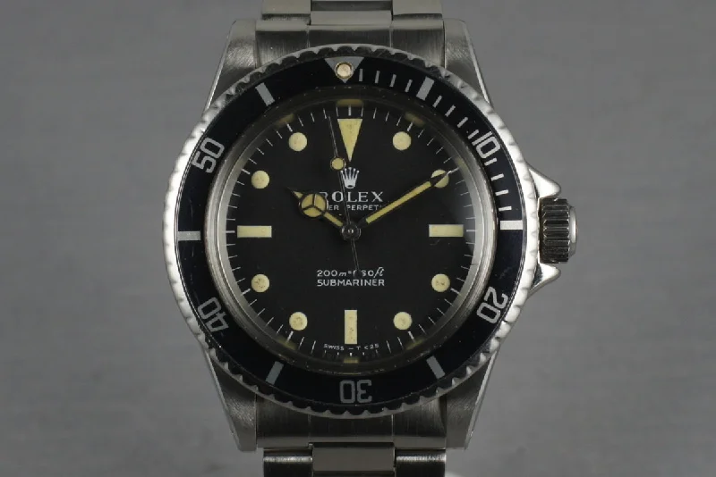 Find Rolex Watches with Timeless Design –Rolex Submariner 5513 Meters First with Box and Rolex Service Papers