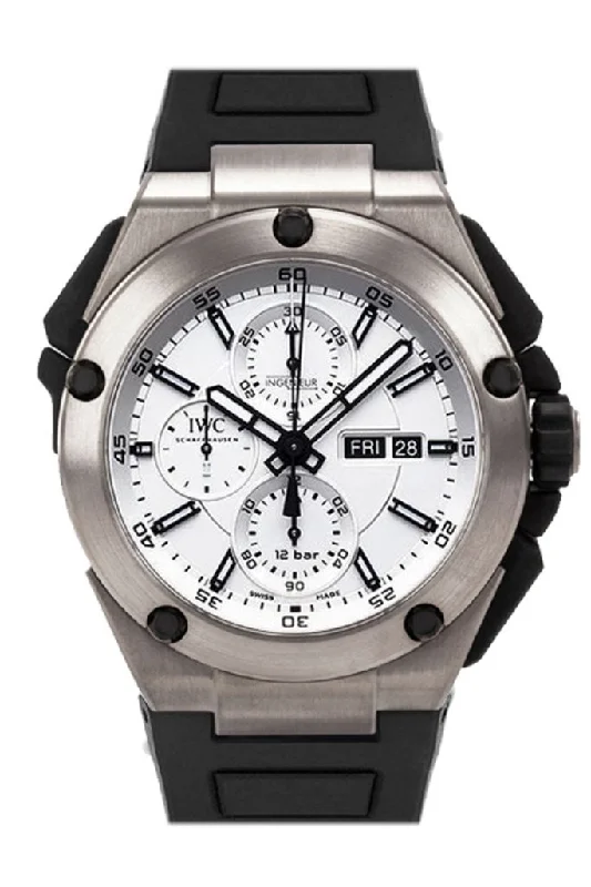 Discover the Latest IWC Watch Collections –IWC Ingenieur Double Chronograph Silver Dial Rubber Strap Automatic 45mm Men's Watch IW386501