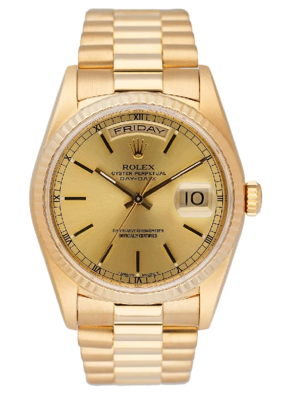 Explore Rolex Watches with Premium Craftsmanship –Rolex Day Date 18238 18K Yellow Gold Mens Watch