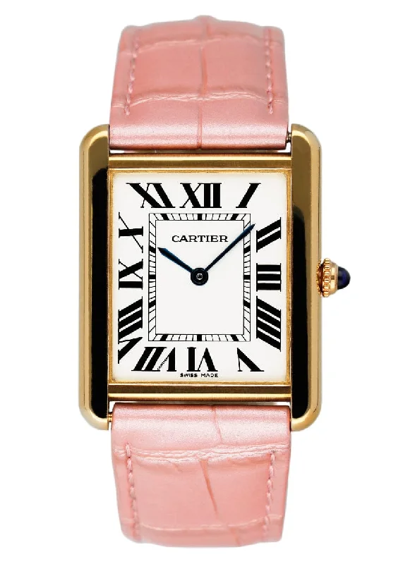 Discover Your Perfect Cartier Watch –Cartier Tank Solo W1018855 Large Size 18K Yellow Gold Ladies Watch