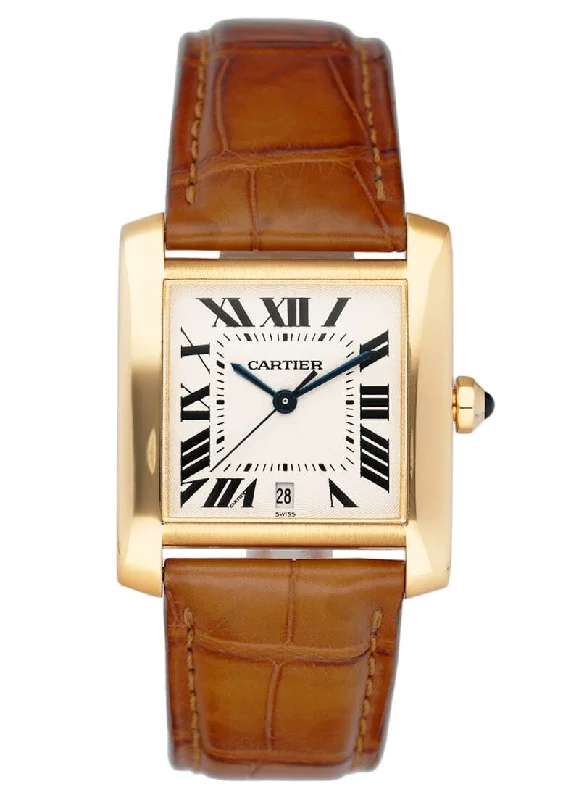 Find Exclusive Cartier Models for Timeless Style –Cartier Tank Francaise W5000156 18K Yellow Gold Mens Watch