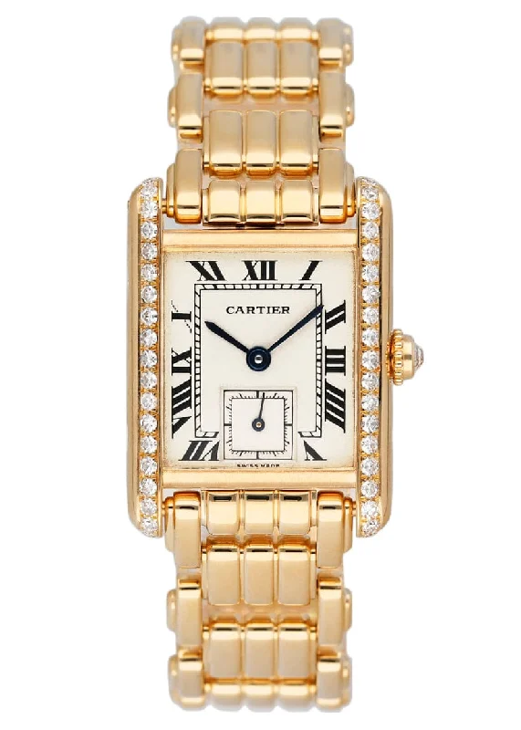 Shop Cartier Watches for Luxury Timekeeping –Cartier Tank Louis WA2007C8 Diamond18k Yellow Gold Ladies Watch