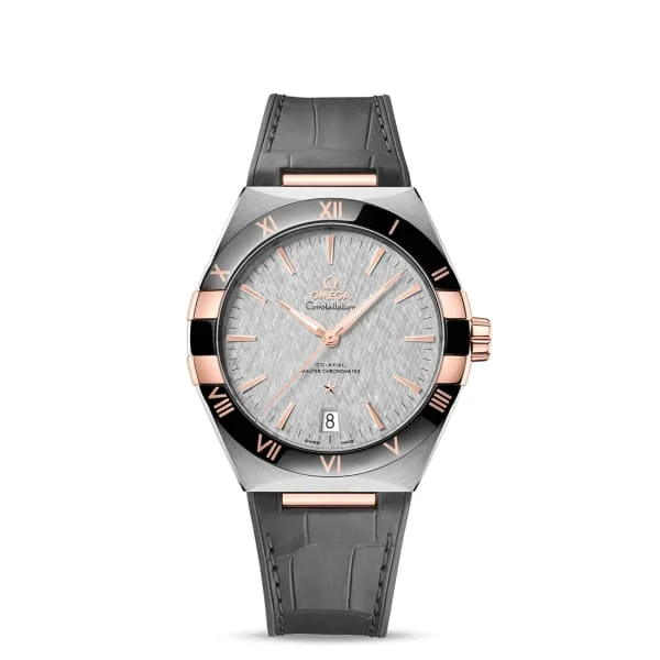 Omega Watches: Built to Last a Lifetime –Omega Constellation 41mm Watch - Ref: 131.23.41.21.06.001 - Rhodium-Grey Index Dial, Two Tone Stainless Steel & 18K Rose Gold Bracelet