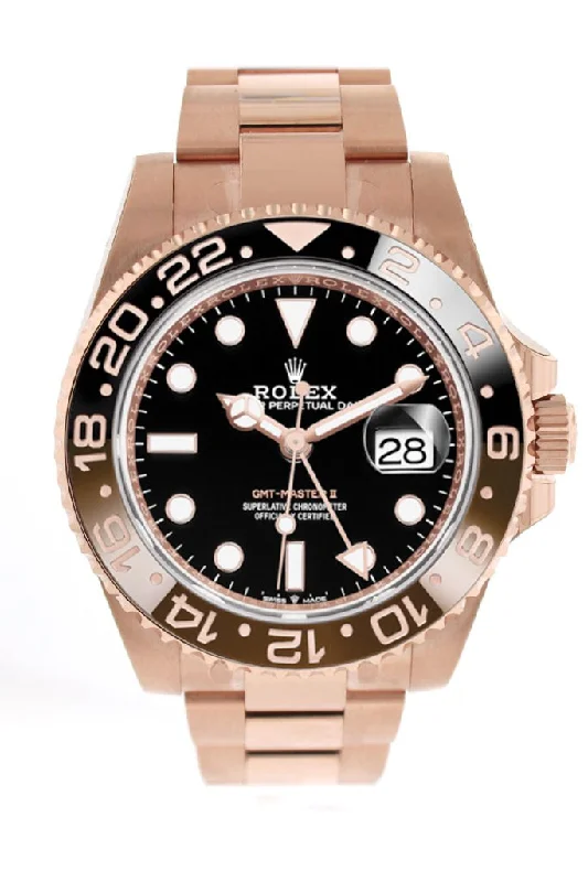 Rolex Watches: Precision Crafted for the Discerning –Rolex GMT Master II Black Dial 18kt Everose Gold Oyster Bracelet Men's Watch 126715CHNR 126715