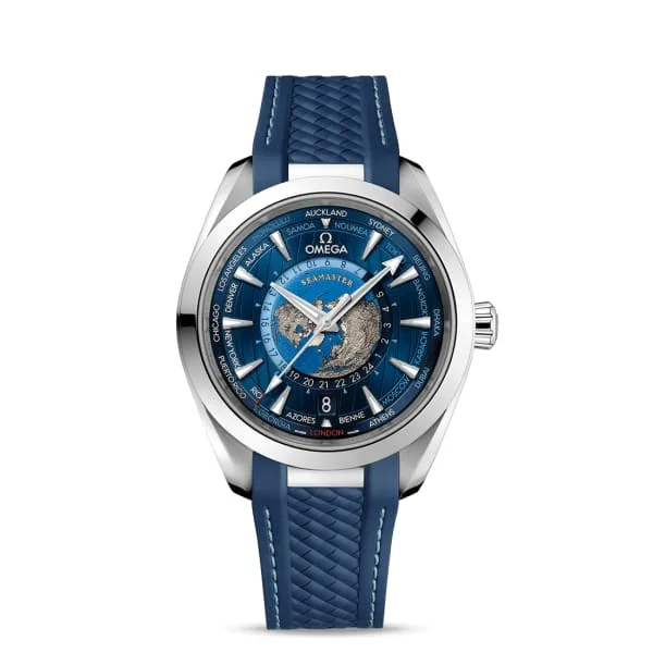 Omega Watches: Perfect for the Modern Gentleman –Omega Seamaster 43mm Watch - Ref: 220.12.43.22.03.001 - Blue Index Dial, Blue Rubber Strap